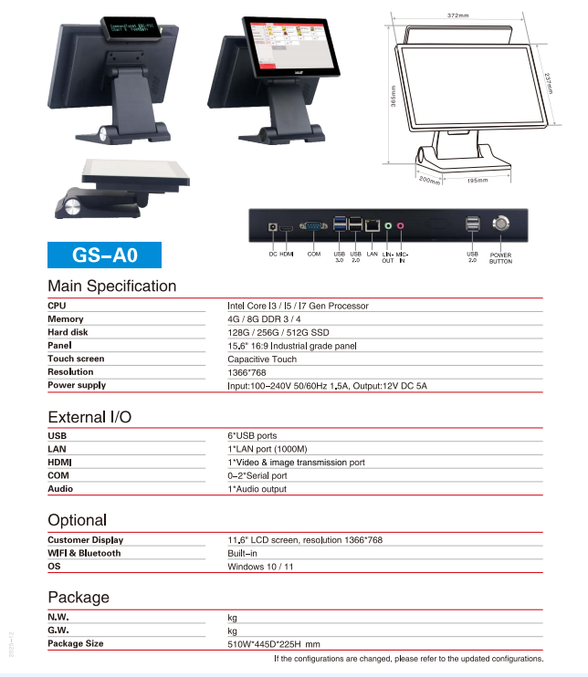 GS-A0 Kassensystem-Spezifikation