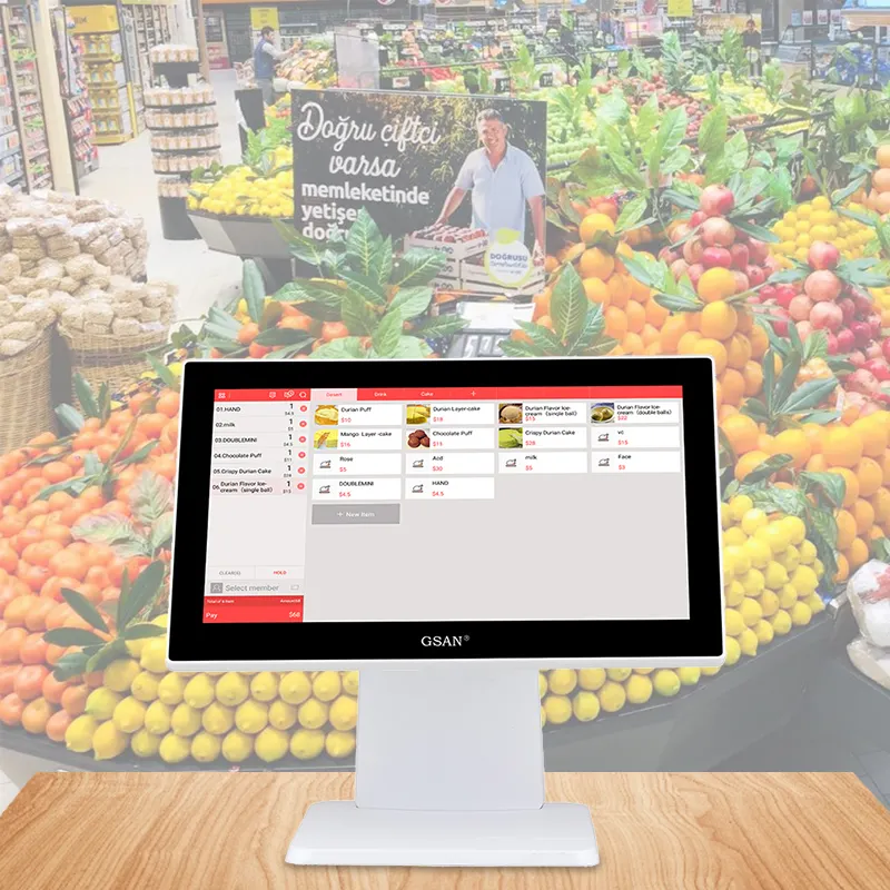 GS-A4 Complete Set Touchscreen POS Machine Point of Sale Terminalsystem zum Verkauf