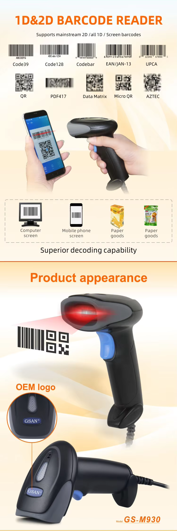 POS -System mit Barcode -Scanner 