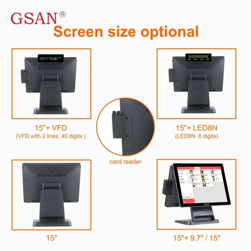GS-T5 Electronic Casier Payment Tablet POS-System für das Restaurant