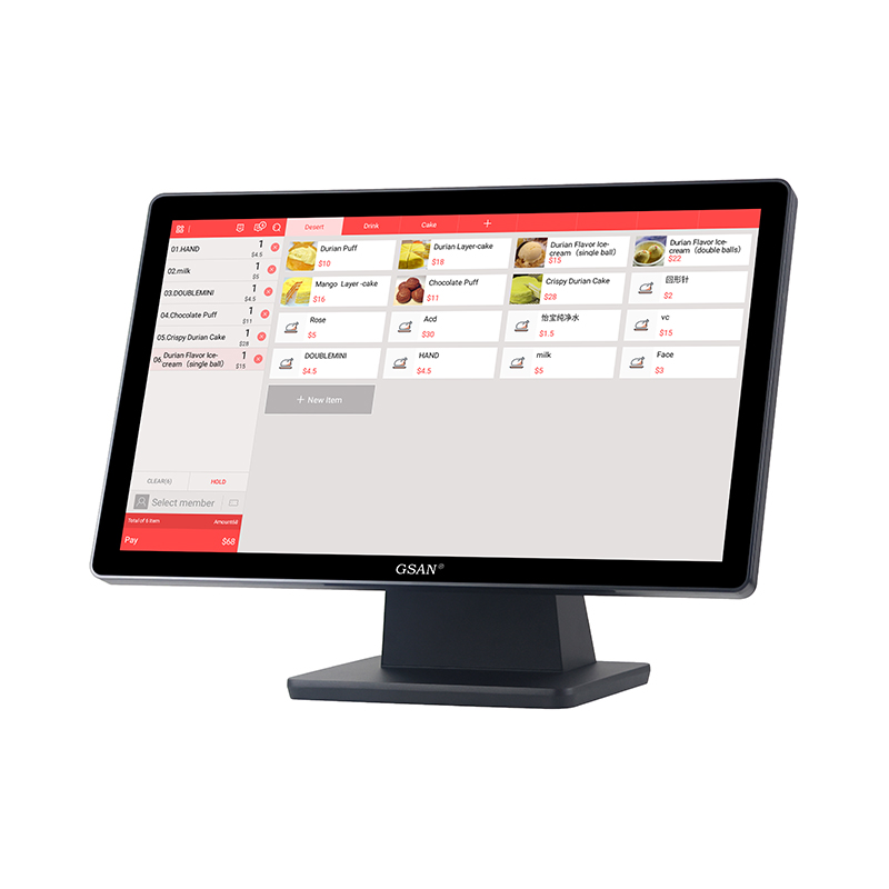 GS-2105 Industrial Grade Flat Kapazitive Touchscreen-Monitor 21,5 Zoll POS Monitor Einzelhandels-Boutique Verwendung