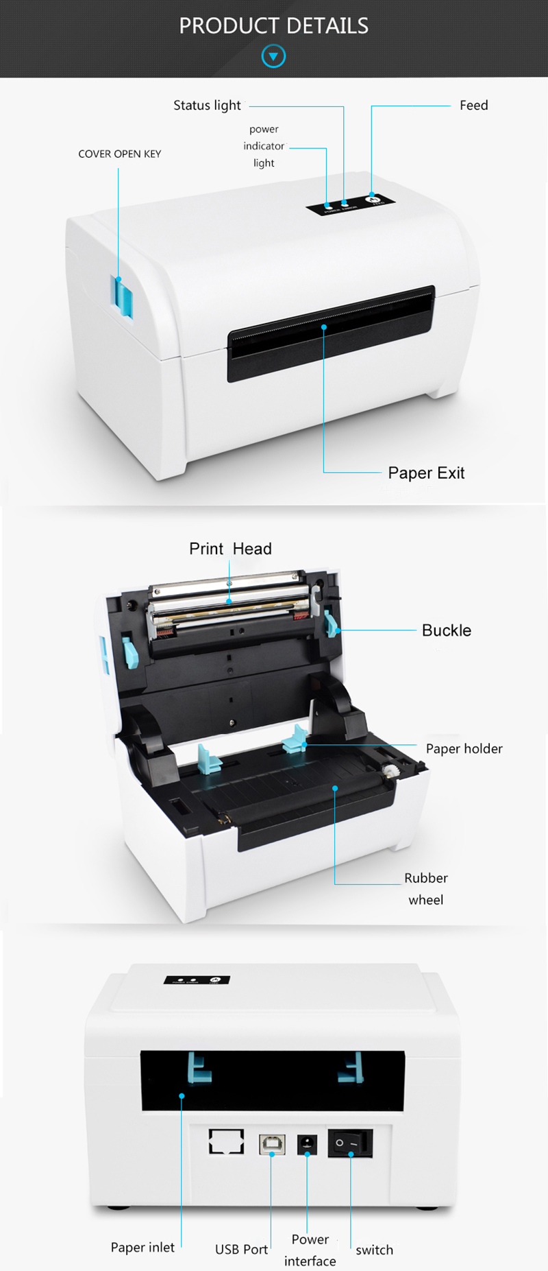 Details zum gs-8600 POS-Thermodrucker