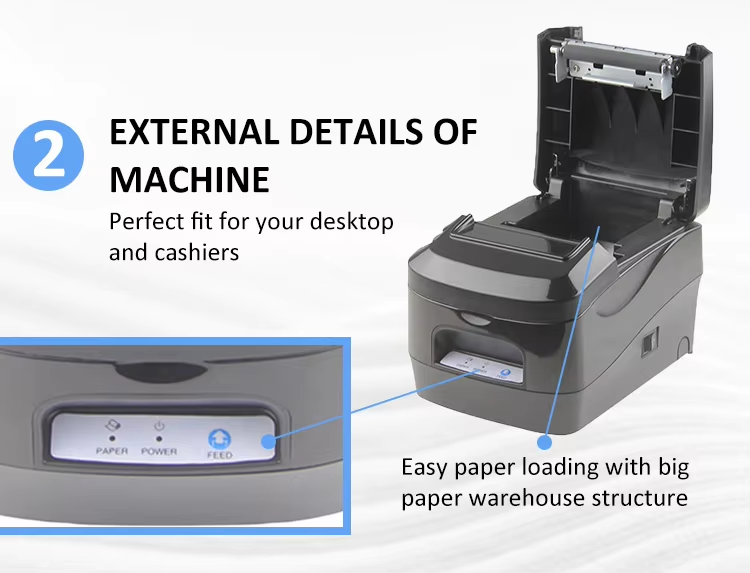 externe Details der POS -Thermaldrucker 