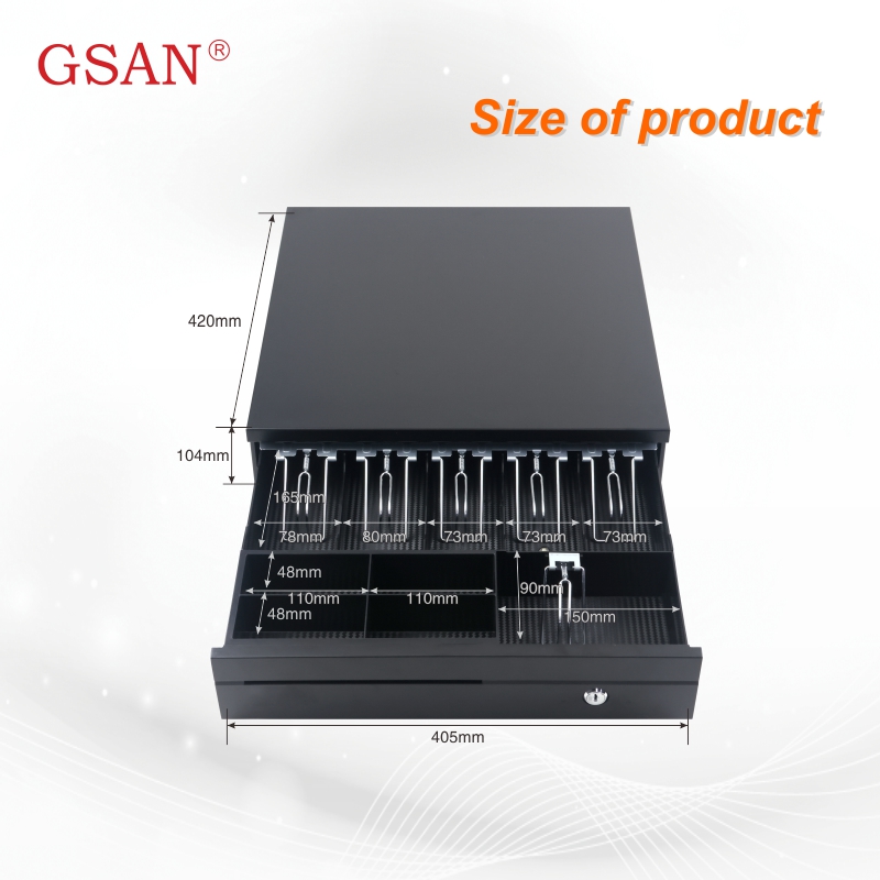 4042 RJ11 Cash Drawer Größe