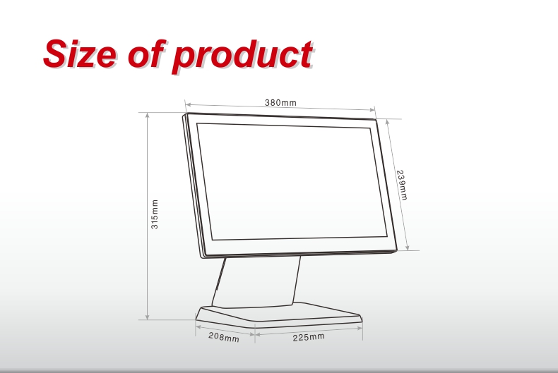 Größe des Touch-Monitors