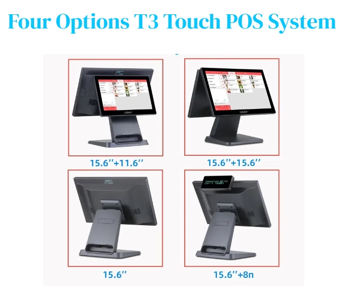 Vier Optionen T3 POS -System