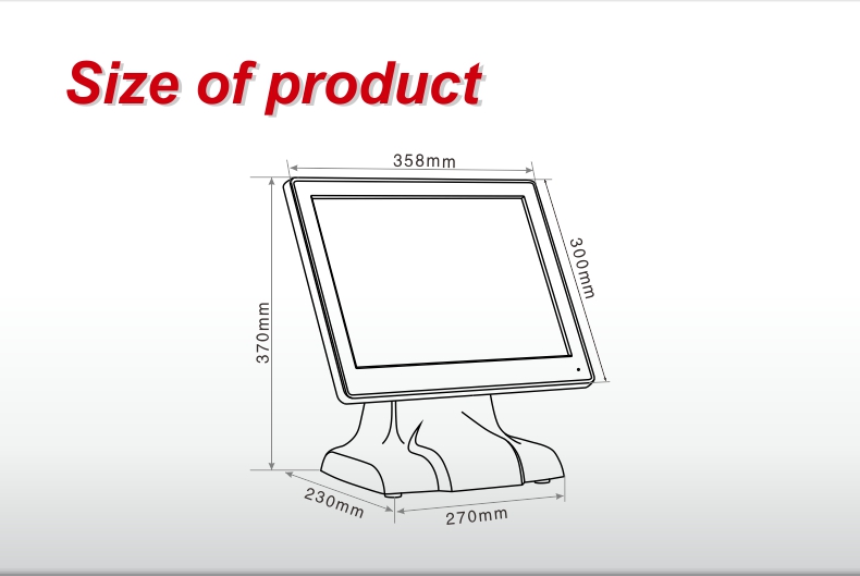 Größe des Touch-Monitors