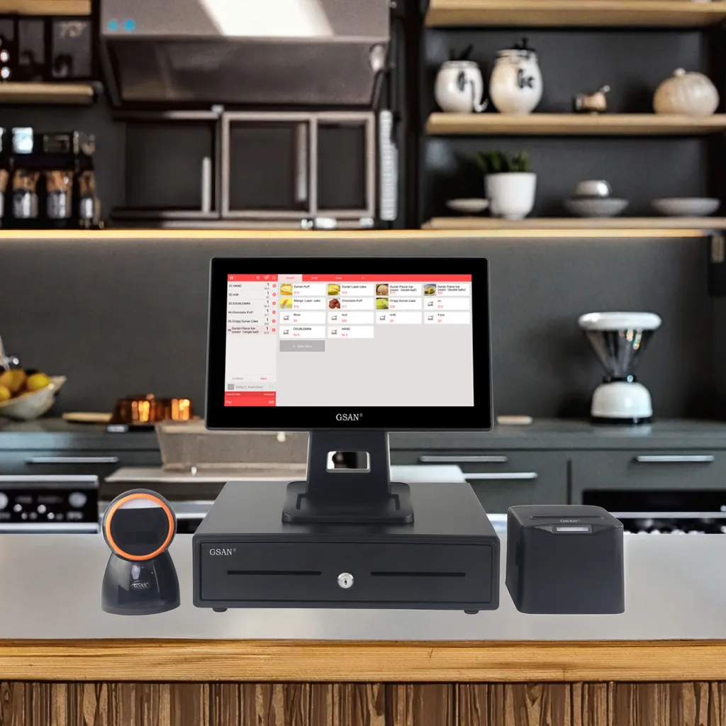 GS-A4 All in einem Touchscreen-POS-System Desktop-Registrierkasse-Maschine