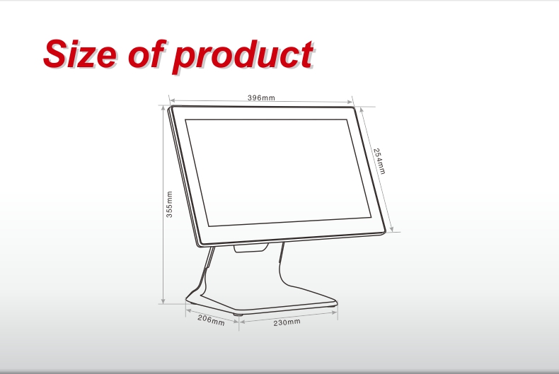 Größe des Touch-Monitors