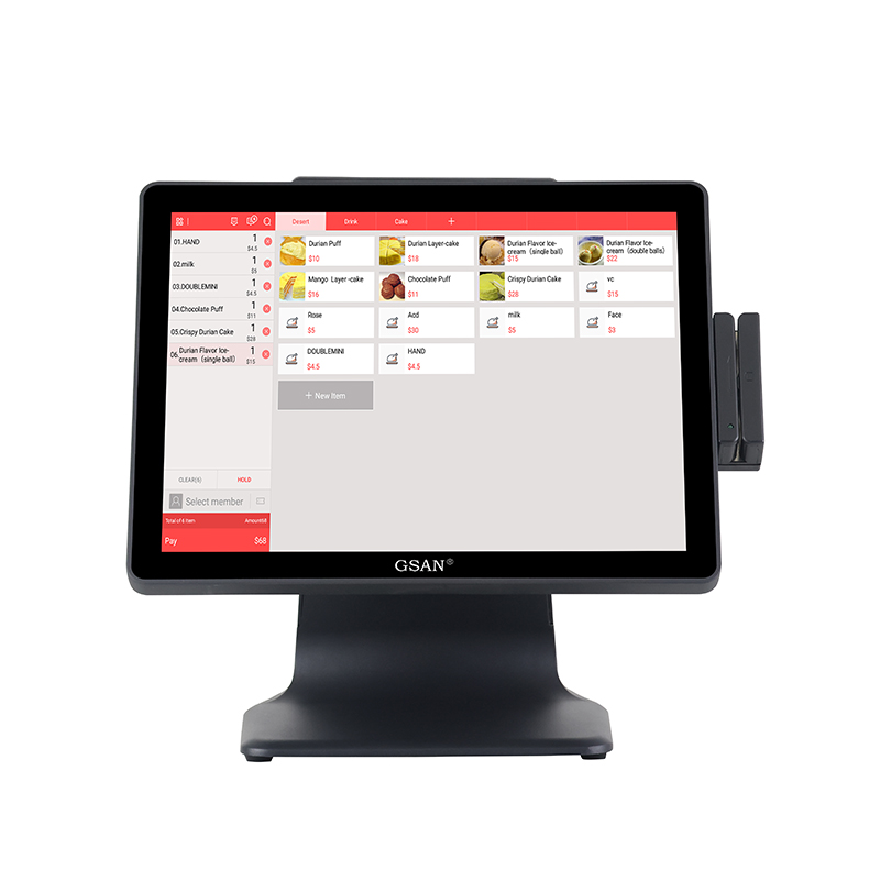 GS-A3 15 Zoll kapazitives Touchscreen-Kassensystem Desktop-Registrierkasse