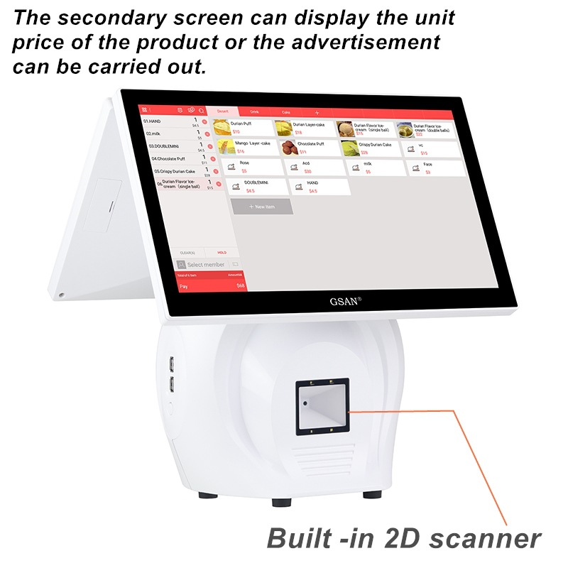 Dual-Screen-Kassensystem